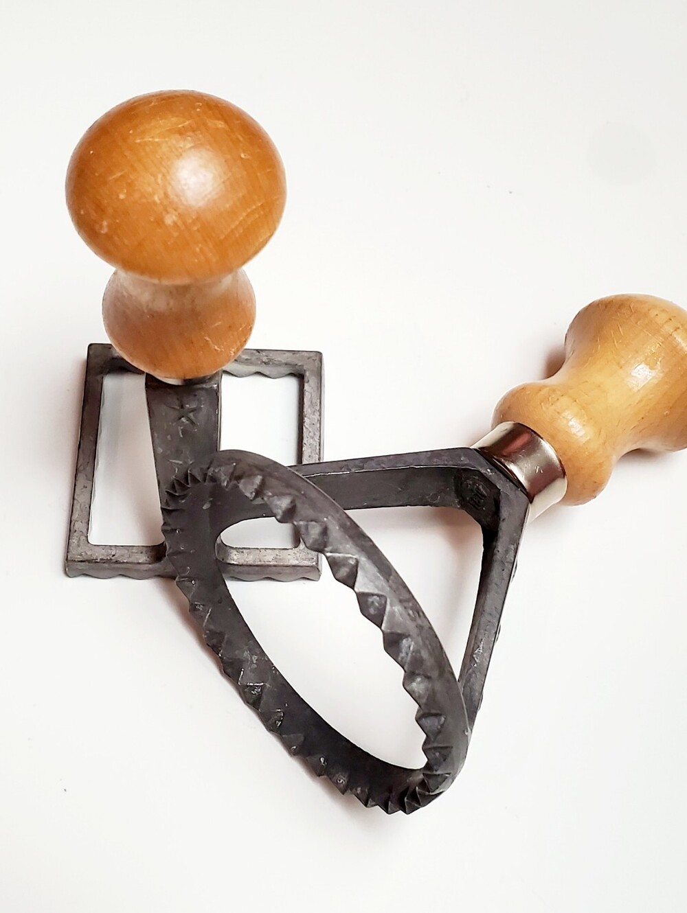 Vintage Set Of 2 Rustic Ravioli Presses Made In Italy